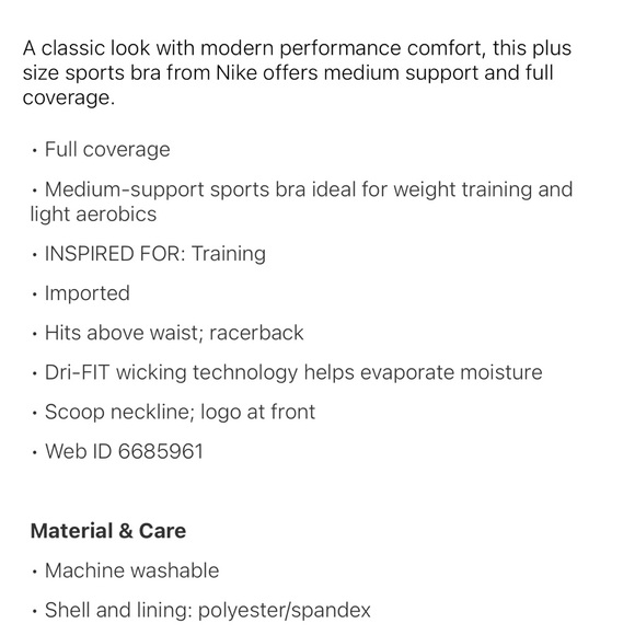 Nike Women plus Medium-Support Sports Bra - Picture 6 of 10